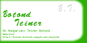 botond teiner business card